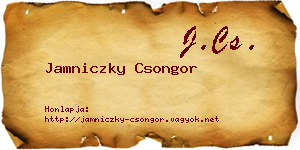 Jamniczky Csongor névjegykártya
