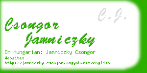 csongor jamniczky business card